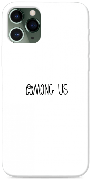 Among us fekete felirat, fehér háttér