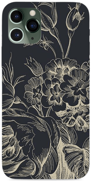 Virág vonalrajz tok