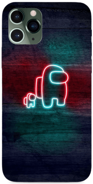 Kék-piros Neon Among us tok