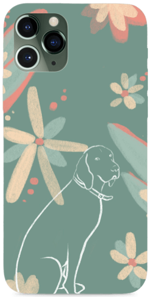 Kutya virágtengerben