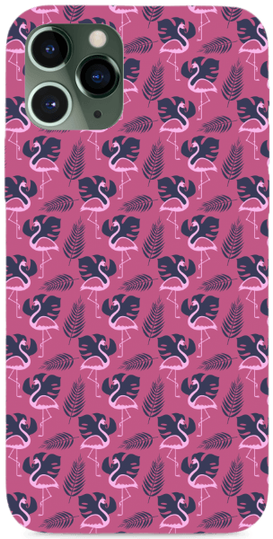 Rózsaszín flamingós - leveles
