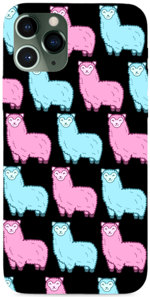 Alpakák Fekete Háttérrel