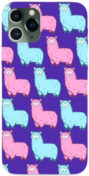Alpakák Lila Háttérrel