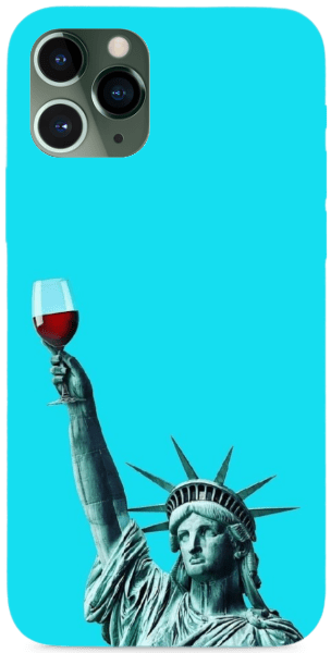 Szabadság szobor borral