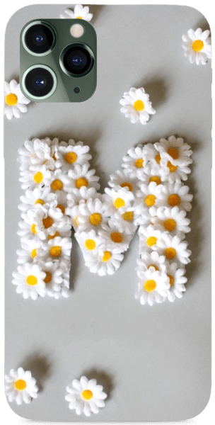 fehér virágos M betű