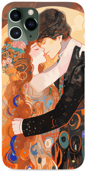 The Kiss  - Gustav Klimt híres festmény anime stílusban