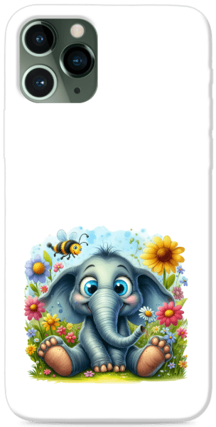Elefánt virágok között