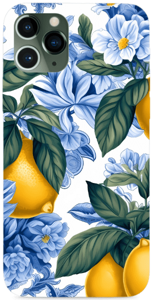 Lemons with blue