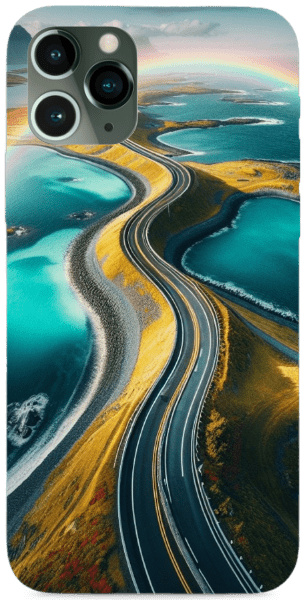 Szivárvány és út