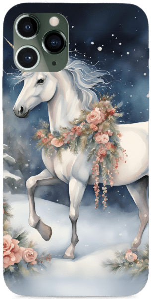 Karácsonyi fehér Unikornis