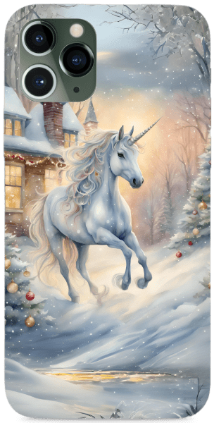 Karácsonyi fehér Unikornis