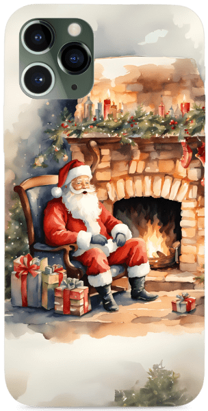 Karácsonyi este - Mikulás a kandalló előtt