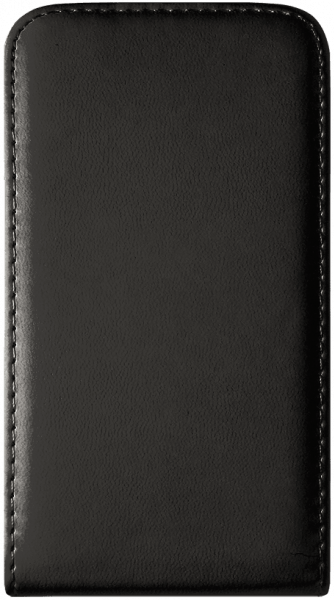 Apple iPhone 5S lenyíló flipes bőrtok fekete