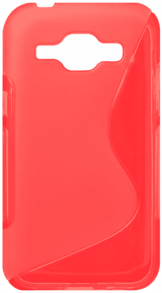 Samsung Galaxy J1 Dual (J100) szilikon tok s-line piros