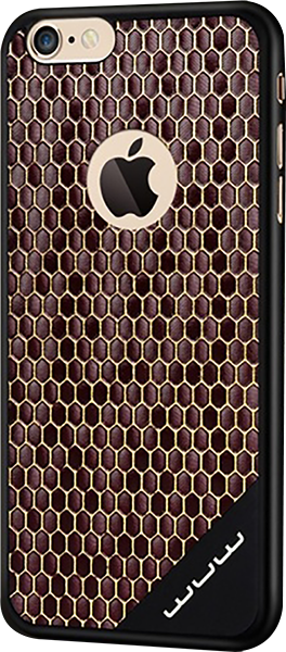 Apple iPhone 6S Plus kemény hátlap méhsejt minta fekete-barna