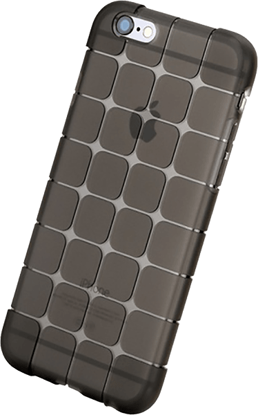 Apple iPhone 6 Plus szilikon tok gyári ROCKPHONE kockaminta fekete