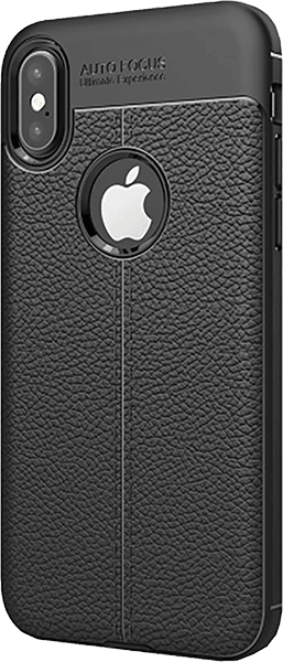 Apple iPhone X szilikon tok logó kihagyós fekete