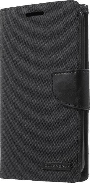 LG G5 SE (H840) oldalra nyíló flipes bőrtok gyári MERCURYCASE rombusz mintás fekete