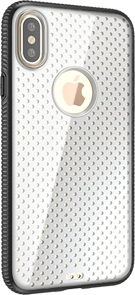 Apple iPhone XS kemény hátlap logó kihagyós fekete