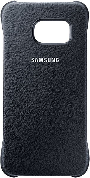 Samsung Galaxy S6 Edge (G925) kemény hátlap gyári SAMSUNG bőrhatású fekete