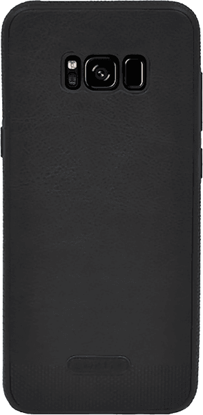 Samsung Galaxy S8 Plus (G955) szilikon tok bőrhatású fekete