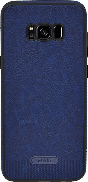 Samsung Galaxy S8 Plus (G955) szilikon tok bőrhatású kék