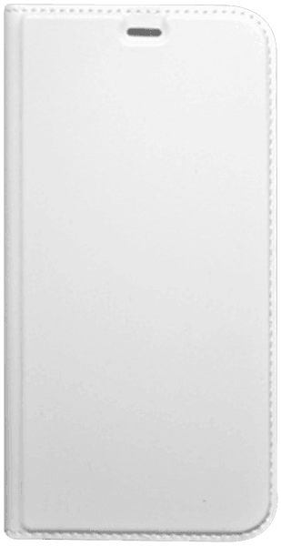 Apple iPhone XS oldalra nyíló flipes bőrtok asztali tartó funkciós fehér