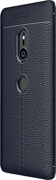 Sony Xperia XZ3 ütésálló tok varrás mintás sötétkék
