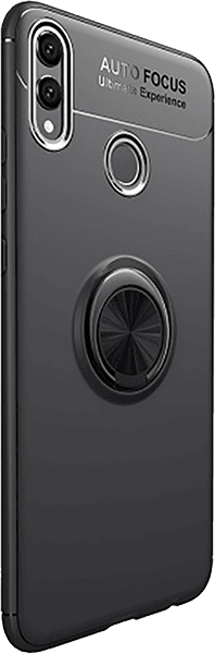 Huawei Honor 8X (View 10 Lite) szilikon tok 360 ° ban forgatható fekete