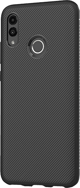 Huawei P Smart 2019 szilikon tok 3D csíkos minta fekete
