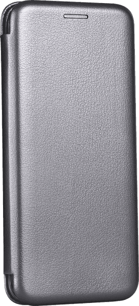 Huawei P30 oldalra nyíló mágneses flipes bőrtok prémium minőség ezüst