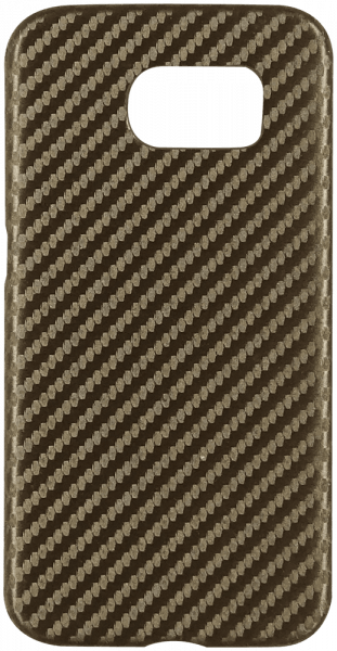 Samsung Galaxy S6 (G920) kemény hátlap karbon mintás barna