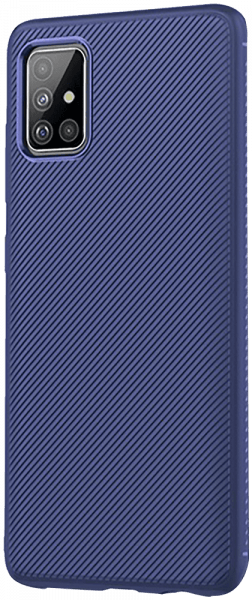 Samsung Galaxy A51 (SM-A515F) szilikon tok csíkos kék