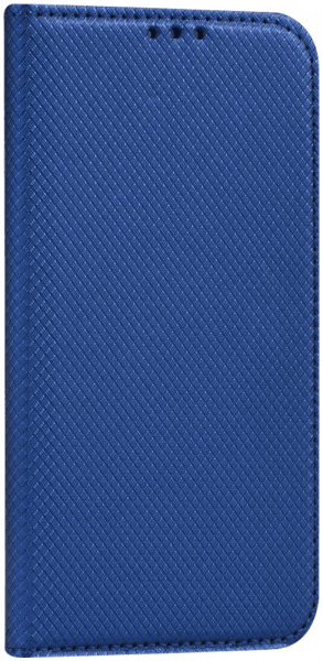 Huawei P20 Lite oldalra nyíló flipes bőrtok rombusz mintás sötétkék