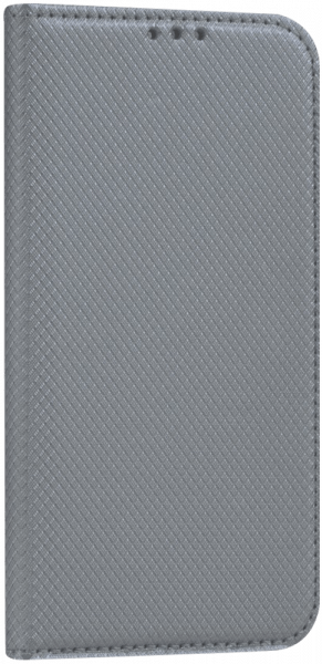 Samsung Galaxy S6 (G920) oldalra nyíló flipes bőrtok rombusz mintás ezüst