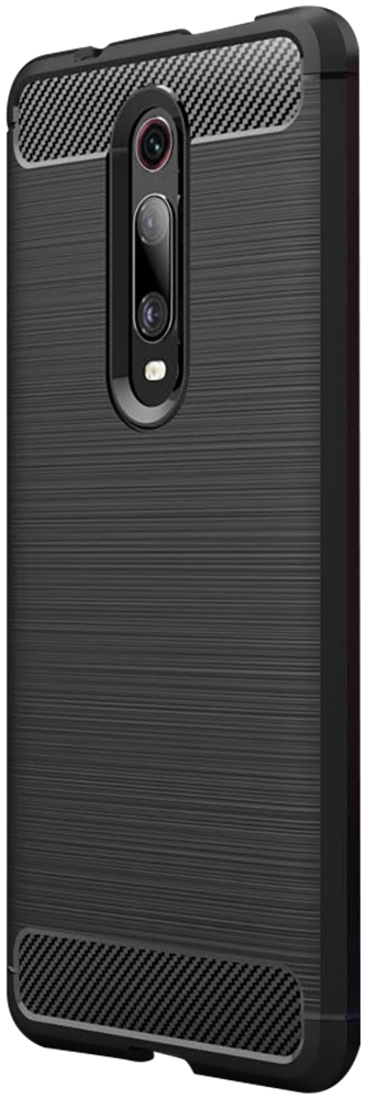 Xiaomi Redmi K20 Pro ütésálló TPU tok szálcsiszolt - karbon minta légpárnás sarok fekete