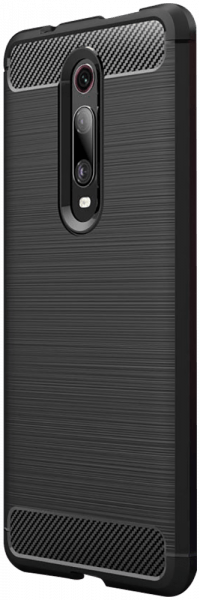 Xiaomi Redmi K20 ütésálló TPU tok szálcsiszolt - karbon minta légpárnás sarok fekete