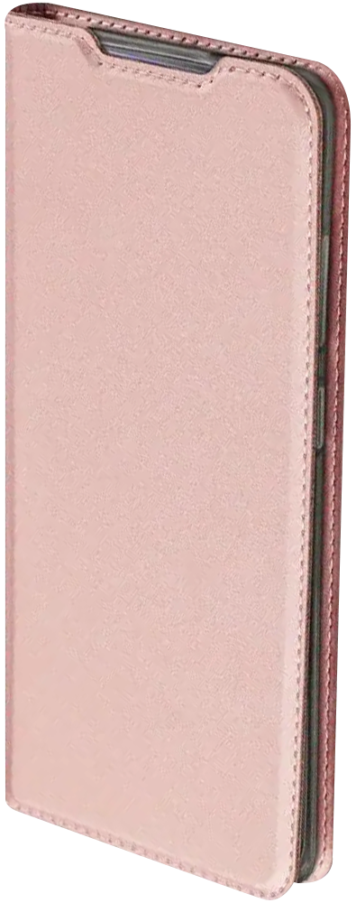 Huawei Y7 2019 oldalra nyíló flipes bőrtok elől-hátul mágneses rozéarany