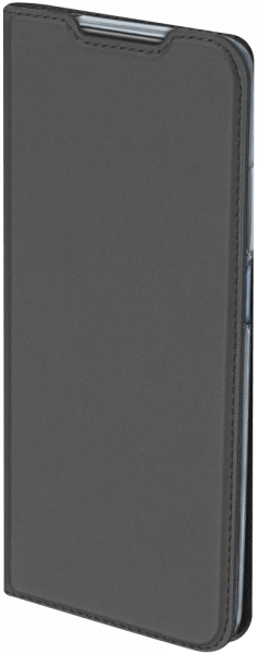 Apple iPhone XS oldalra nyíló flipes bőrtok elől-hátul mágneses szürke