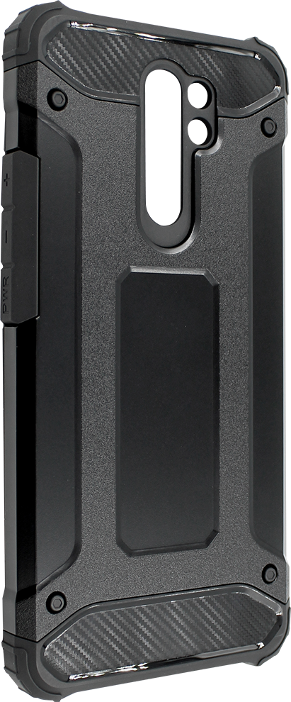 Xiaomi Redmi 9 Prime ütésálló tok légpárnás sarkas, hibrid Forcell Armor fekete