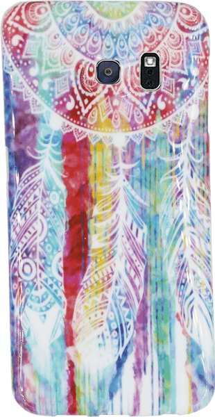 Samsung Galaxy S6 EDGE szilikon tok, álomcsapda mintás, színes