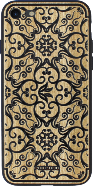 Apple iPhone 8 kemény hátlap fa mintás fekete mintázattal