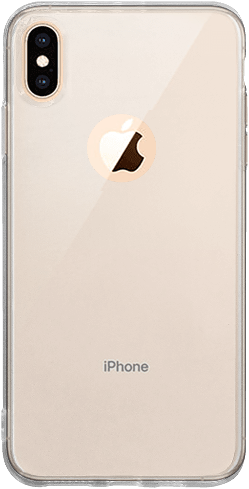 Apple iPhone XS Max szilikon tok közepesen ütésálló logó kihagyós átlátszó