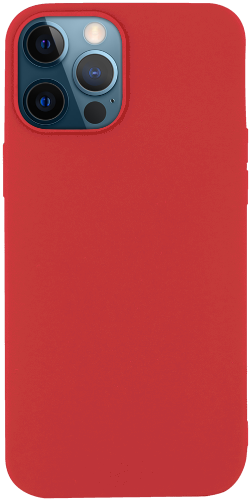Apple iPhone 12 Pro Max szilikon tok matt piros