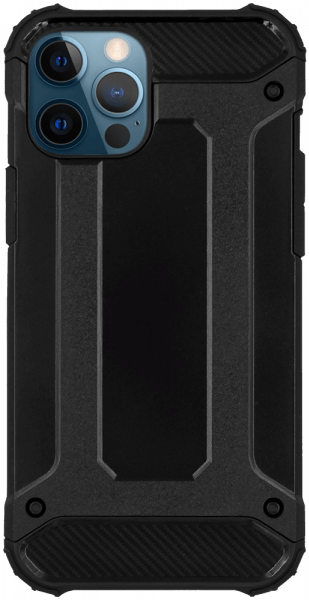 Apple iPhone 12 Pro Max ütésálló tok légpárnás sarkas, hibrid Forcell Armor fekete