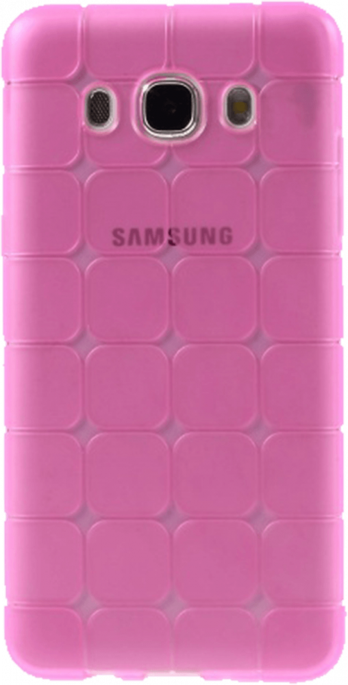 Samsung Galaxy J5 2016 (J510) szilikon tok négyzet minta átlátszó rózsaszín