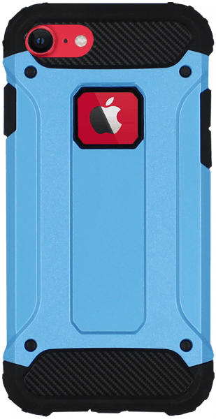 Apple iPhone 7 ütésálló tok logó kihagyós légpárnás sarkas, hibrid Forcell Armor kék