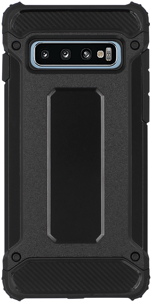 Samsung Galaxy S10 (SM-G973) ütésálló tok légpárnás sarkas, hibrid Forcell Armor fekete