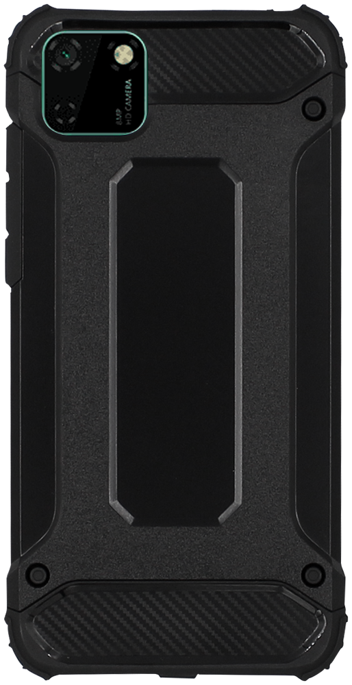 Huawei Y5P ütésálló tok légpárnás sarkas, hibrid Forcell Armor fekete