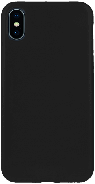 Apple iPhone X szilikon tok matt fekete